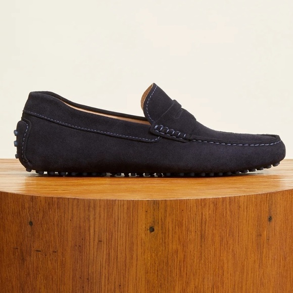 Jack Erwin Suede Parker Driving‎ Loafer in Navy Size 11 - Picture 9 of 9